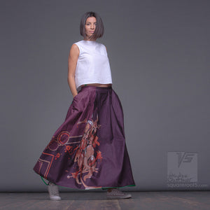 Avant-garde maxi skirt "samurai girl"