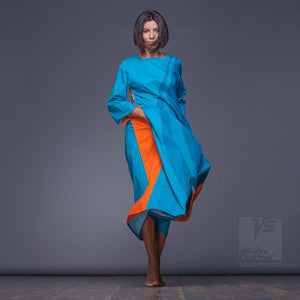 Long sleeve dresses "Water" with eccentric design by Squareroot5