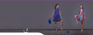 Sexy short summer dress with geometric futuristic ornament "Cosmic tetris".