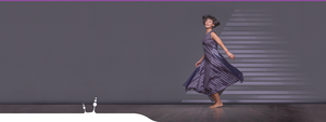 Avant garde geometric clothing. Free movement dress for dancers "WINGBEAT".The Grey color wear. 