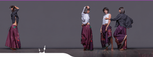 Contemporary and experimental skirt "Samurai girl". Unique design, for creative women. The union