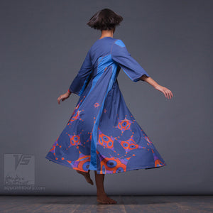 Geometrical design long unusual avant garde dress "Octahedron". Futuristic  Festival clothes