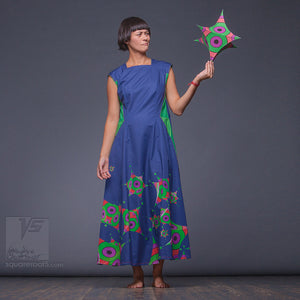 Avant-garde and unique, Japanese style. Long summer dress for tall women.