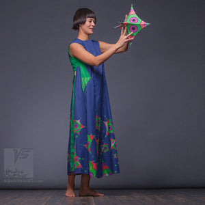 Unusual wedding gift idea. Experimental dress with Octahedron geometrical pattern. 