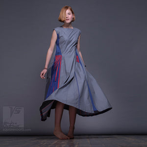 Experimental and avant garde, long pleated dress 'Revolution". Unusual present for her.