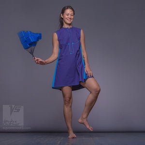 DRESS "COSMIC TETRIS" MODEL "SVB" SHORT VIOLET-BLUE by Squareroot5