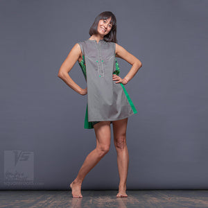 DRESS "COSMIC TETRIS" MODEL "SGG" Short Gray Green