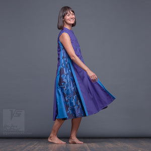 Avant garde and unique long dress "Cosmic Tetris" by Squareroot5 wear.