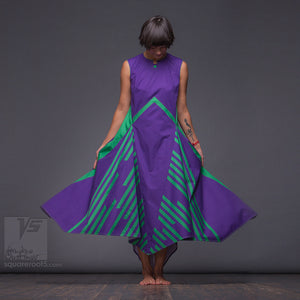 Unusual wedding gift idea. Experimental dress with lines geometrical pattern. 
