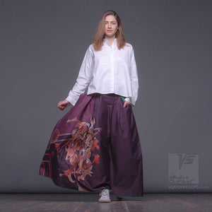 Non traditional maxi purple skirt. 