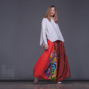 Avant-garde maxi skirt "samurai girl". 