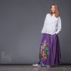 Avant-garde long summer festival skirt  by Squareroot5 wear.