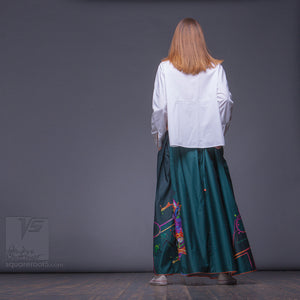 Avant-garde maxi skirt "samurai girl". Squareroot5 wear