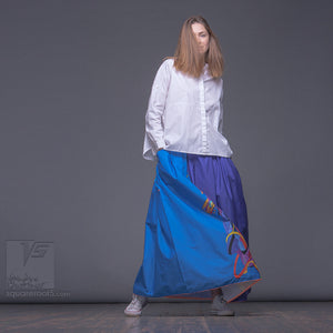 Avant-garde long summer festival skirt  by Squareroot5 wear.